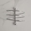 Ver imagem 7 de 5 Porta Secador de Cabelo Cromados em Espiral Suportes de Parede para Salão de Beleza