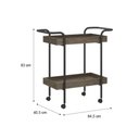 Ver imagem 6 de Carrinho Varanda Gourmet Bar Madeirado Tubos Pretos Carraro