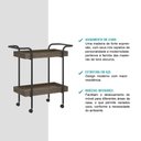 Ver imagem 7 de Carrinho Varanda Gourmet Bar Madeirado Tubos Pretos Carraro