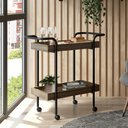 Ver imagem 1 de Carrinho Varanda Gourmet Bar Madeirado Tubos Pretos Carraro