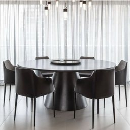Mesa de Jantar Cone Redonda 120 Cm Ébano - 3