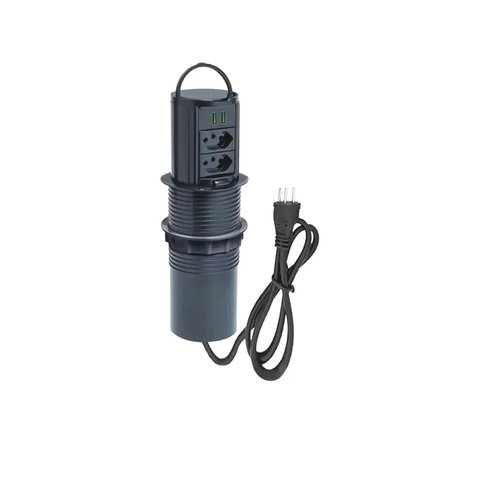 Mini Totem Mesa Manual 2nbr20a + 2usb Qm12056 Preto Qtmov