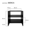 Ver imagem 3 de Sapateira Banco Preto para Quarto Sala Hall 50cm