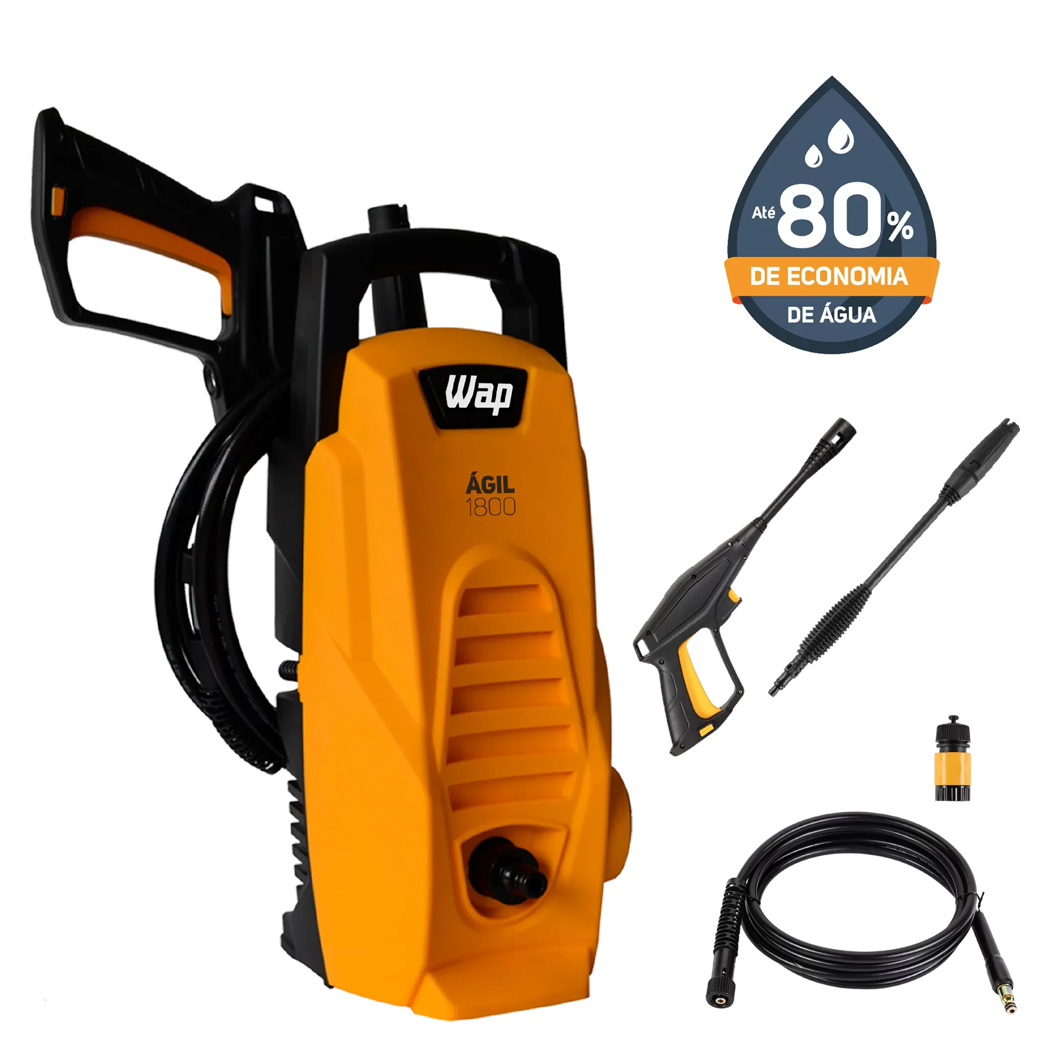 Lavadora de Alta Pressão Wap Ágil 1800 1400w Economiza Água e com Trava ...