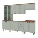 Ver imagem 2 de Cozinha Modulada Cristal Provençal 280 Cm Conjunto Completo Cor:mint com Ébano