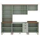 Ver imagem 4 de Cozinha Modulada Cristal Provençal 280 Cm Conjunto Completo Cor:mint com Ébano