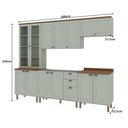 Ver imagem 3 de Cozinha Modulada Cristal Provençal 280 Cm Conjunto Completo Cor:mint com Ébano
