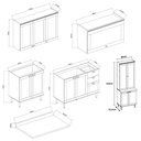 Ver imagem 5 de Cozinha Modulada Cristal Provençal 280 Cm Conjunto Completo Cor:mint com Ébano