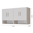 Ver imagem 3 de Armário Multiuso Suspenso 3 Portas com Nicho Mdf Resistente