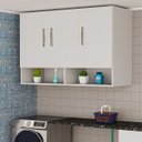 Ver imagem 1 de Armário Multiuso Suspenso 3 Portas com Nicho Mdf Resistente