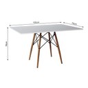 Ver imagem 5 de Conjunto de Mesa de Jantar Eames Eiffel Retangular 120x75 Tampo de Madeira Branco com 4 Cadeiras Ver