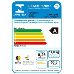 Lava e Seca Samsung Ecobubble 11 Kg Smart Check Wd11a - 12