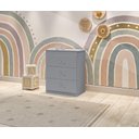 Ver imagem 1 de Cômoda CAT Linha Infantil 3 Gavetas Com Puxadores Cromados Cor Cinza JA