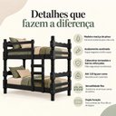 Ver imagem 3 de Beliche Madeira Maciça - Vira 2 Camas - para Colchão 78/88x188cm Multimóveis CR35687 Preto