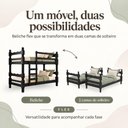 Ver imagem 6 de Beliche Madeira Maciça - Vira 2 Camas - para Colchão 78/88x188cm Multimóveis CR35687 Preto