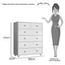 Ver imagem 5 de Conjunto Quarto Casal Cômoda 6 Gavetas e Painel para TV 43 Polegadas Single Espresso Móveis