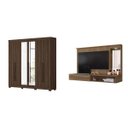 Ver imagem 1 de Conjunto Quarto de Casal Guarda-Roupa com Espelho 6 Portas e Painel para TVs 43" Espresso Móveis