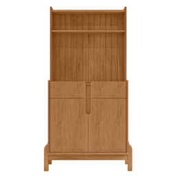 Aparador Buffet Balcão Cozinha Cantinho do Café para Sala de Estar e Jantar com 2 Portas e 2 Gavetas - 7