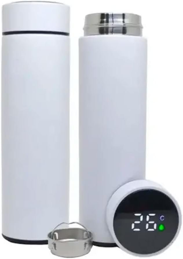 Garrafa Térmica a Vácuo Display Led Temperatura Garrafa de Água de Aço Inoxidável Copo Isolado (verm - 6