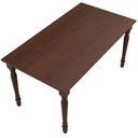 Ver mais imagens de Mesa de Jantar 6 Lugares 160cm Madeira Maciça Pés Torneados Lazuli F06 Café - Lyam Decor