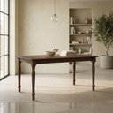 Ver imagem 3 de Mesa de Jantar 6 Lugares 160cm Madeira Maciça Pés Torneados Lazuli F06 Café - Lyam Decor