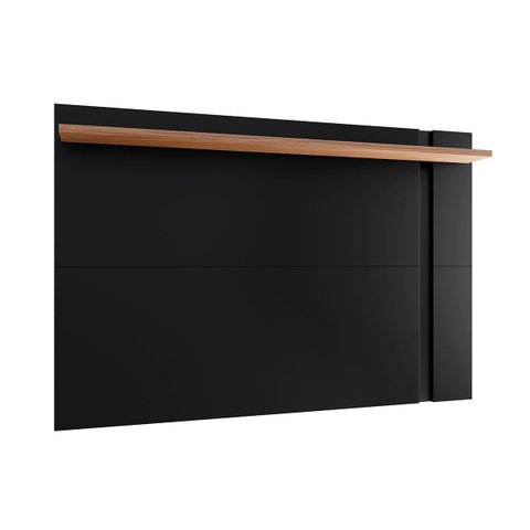 Painel para Tv até 70 Pol Extensivo com Prateleira 160/180x108cm Leme Preto Noce