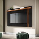 Ver imagem 2 de Painel para Tv até 70 Pol Extensivo com Prateleira 160/180x108cm Leme Preto Noce