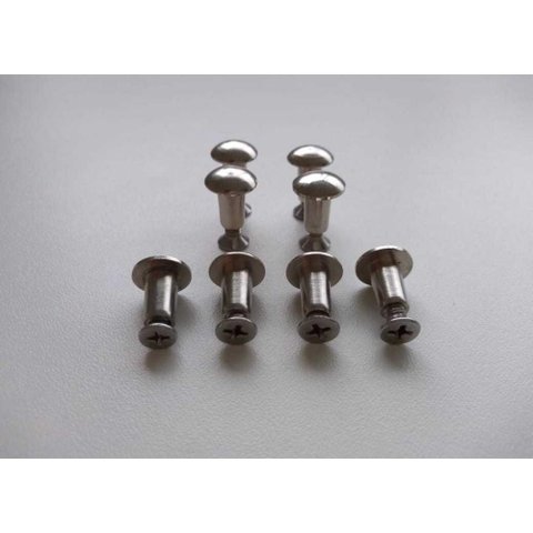 Kit com 8 Parafusos e Rebites para Assentos Sanitário