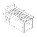 Ver imagem 3 de Cama Infantil com Cortinas para Colchão 188x88cm Multimóveis CR40068 Branca