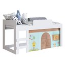 Ver imagem 1 de Cama Infantil com Cortinas para Colchão 188x88cm Multimóveis CR40068 Branca