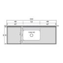 Ver imagem 5 de Pia de Cozinha Mármore Branco 150cm Sobreposta Cuba Inox: Branco