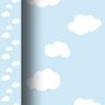Papel de Parede Adesivo Infantil Nuvem Branca Nuvens Fundo Azul Claro - Ssin-010 - 5