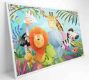 Ver imagem 2 de Quadro Infantil Animais - 90x60 Cm - Adesivo Fotográfico