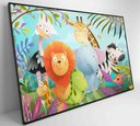 Ver imagem 5 de Quadro Infantil Animais - 90x60 Cm - Adesivo Fotográfico