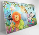 Ver imagem 4 de Quadro Infantil Animais - 90x60 Cm - Adesivo Fotográfico