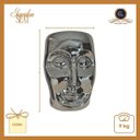 Ver imagem 3 de Garden Seat Banqueta Mesa Lateral Porcelana Escultura Rosto Prateado Espelhado 38,5cm Columbus Gold