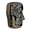 Ver imagem 4 de Garden Seat Banqueta Mesa Lateral Porcelana Escultura Rosto Prateado Espelhado 38,5cm Columbus Gold