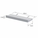 Ver imagem 3 de Kit 2 Prateleiras para Quarto 60cm x 12cm Quadro