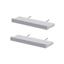 Ver imagem 2 de Kit 2 Prateleiras para Quarto 60cm x 12cm Quadro