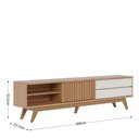 Ver imagem 6 de Rack Bancada Veneza Freijó/off White Matte para Tv até 75” - Colibri
