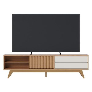 Rack Bancada Veneza Freijó/off White Matte para Tv até 75” - Colibri
