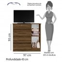 Ver imagem 4 de Conjunto quarto de Solteiro Cômoda 4 Gavetas 1 Porta Penteadeira Suspensa c/ Espelho EspressoMóveis