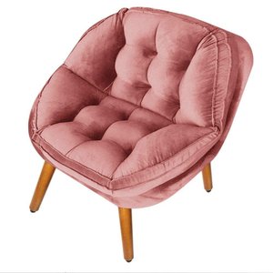 Poltrona Decorativa Verona Veludo Pé Palito Rose Gold