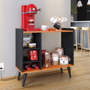 Ver imagem 1 de Aparador Buffet Prateleiras Cantinho do Café Cozinha Nicho Decoração Maria - Preto / Cinamomo