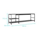Ver imagem 2 de Rack Estante Industrial Brooklin 160 TV 60 Polegadas Preto