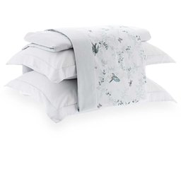 Jogo de Cama Casal 300 Fios Flowerbird - Kacyumara Estampado Claro - 3