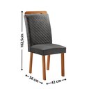 Ver imagem 3 de Mesa de Jantar Eloise 180cm Tampo MDF Vidro Canto Copo com 6 Cadeiras Aline
