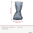 Ver mais imagens de Vaso Decorativo de Vidro Fumê 21x9x13cm Enfeite Sala Mesa Estante Aparador