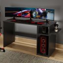 Ver imagem 1 de Mesa Escrivaninha Creta para Computador Gamer com Led Mavaular Preto