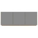 Ver imagem 5 de Armário Aéreo 150cm 3 Portas Argélia Castanho/Cinza - Lumil
